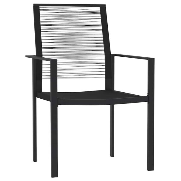 vidaXL 3-dielna z&aacute;hradn&aacute; jed&aacute;lensk&aacute; s&uacute;prava čierna