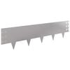 vidaXL Obrubn&iacute;k tr&aacute;vnika 10 pcs 100 x 25 cm Oceľ Strieborn&aacute;