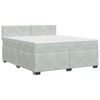 vidaXL Posteľ boxspring s matracom Svetlosiv&aacute; 140 x 200 cm Zamat