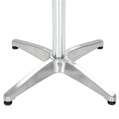 vidaXL Záhradný stôl, strieborný 80x70 cm, hliník