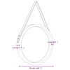 vidaXL N&aacute;stenn&eacute; zrkadlo s popruhom biele &Oslash; 35 cm