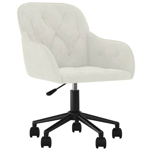 vidaXL Otočn&eacute; jed&aacute;lensk&eacute; stoličky 2 ks kr&eacute;mov&eacute; zamatov&eacute;