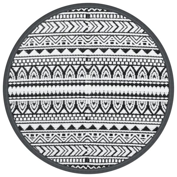 vidaXL Vonkaj&scaron;&iacute; koberec ARAKIL čierny &Oslash;200 cm PP