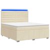 vidaXL LED boxspring posteľ s matracom Kr&eacute;mov&aacute; 140 x 190 cm L&aacute;tka