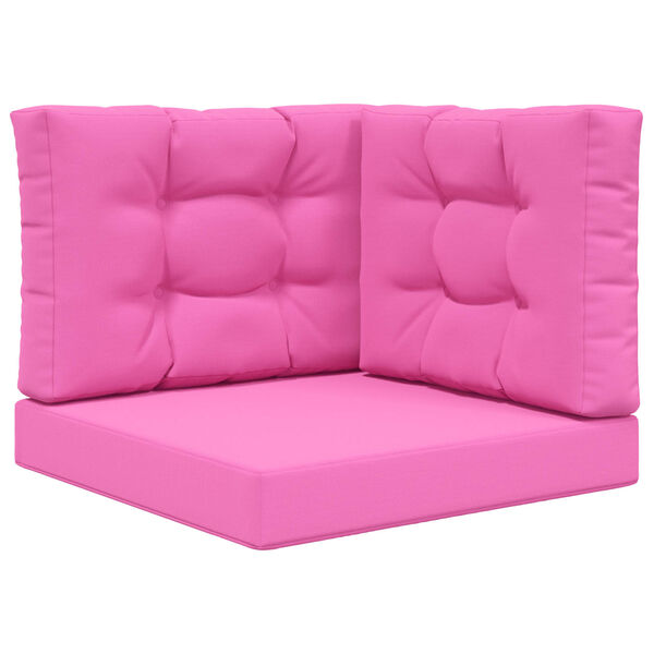 vidaXL Vank&uacute;&scaron; na vonkaj&scaron;iu pohovku 3 pcs Ružov&aacute; Polyester