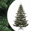 vidaXL Umel&yacute; vianočn&yacute; stromček s vianočn&yacute;mi guľami 210 cm 300 LED