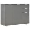 vidaXL Komoda siv&aacute; 107x35x80,5 cm vysokoleskl&aacute;