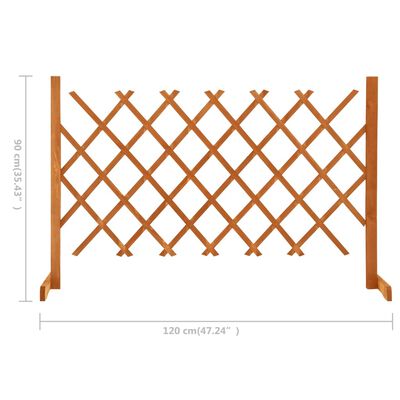 vidaXL Záhradný mriežkový plot oranžový 120x90 cm masívne jedľové drevo