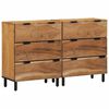 vidaXL Komoda set 2 ks 120 x 33 x 75 cm Pevn&eacute; ak&aacute;ciov&eacute; drevo