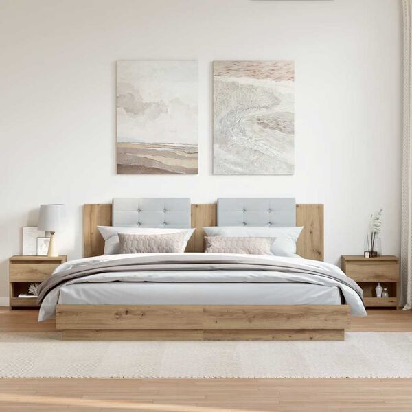 vidaXL Nočn&eacute; skrinky 2 ks Dub Artisan 40x30x39 cm Drevo