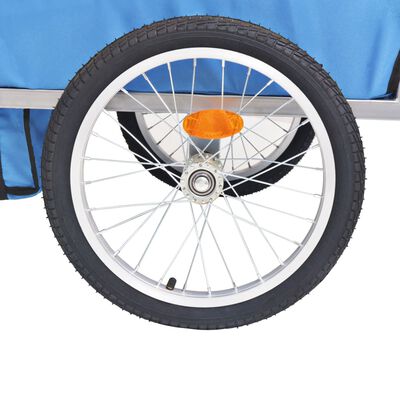 vidaXL Detský cyklovozík, šedo-modrý, 30 kg