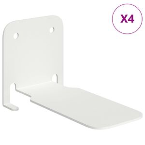 vidaXL Neviditeľn&aacute; pl&aacute;vaj&uacute;ca polica 4 ks Biely 6 x 11 x 6,5 cm