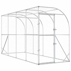 vidaXL Kurn&iacute;k proti stene Strieborn&aacute; 600 x 150 x 215 cm