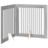 vidaXL Skladacia psia br&aacute;na so stojanmi 2 pcs Siv&aacute; sonoma 200,5 cm