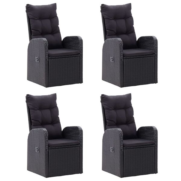 vidaXL 7-dielna z&aacute;hradn&aacute; jed&aacute;lensk&aacute; s&uacute;prava čierna