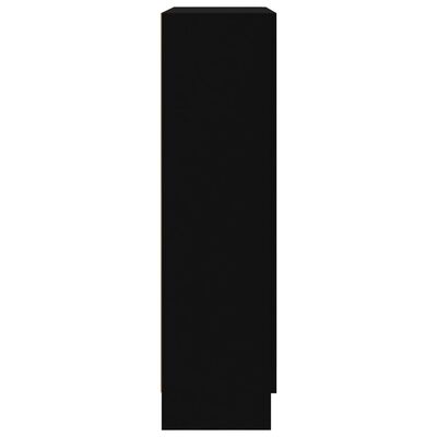 vidaXL Knižnica, čierna 82,5x30,5x115 cm, kompozitné drevo