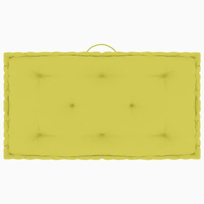 vidaXL Podlahové podložky na paletový nábytok 7 ks jablkovo-zelené bavlna