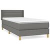 vidaXL Boxspring posteľ s matracom tmavosivá 90x200 cm látka