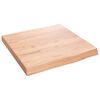 vidaXL K&uacute;peľňov&aacute; doska bledohned&aacute; 40x40x(2-4) cm o&scaron;etren&yacute; mas&iacute;v