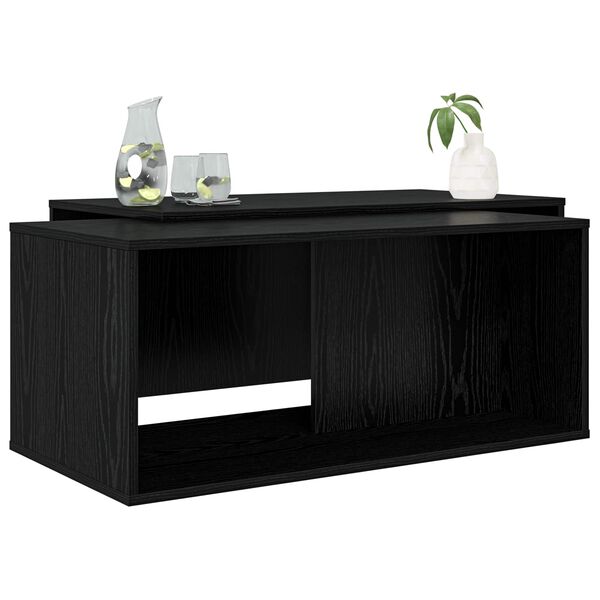 vidaXL S&uacute;prava na k&aacute;vov&yacute; stol&iacute;k 2 pcs Čierny dub Kompozitn&eacute; drevo