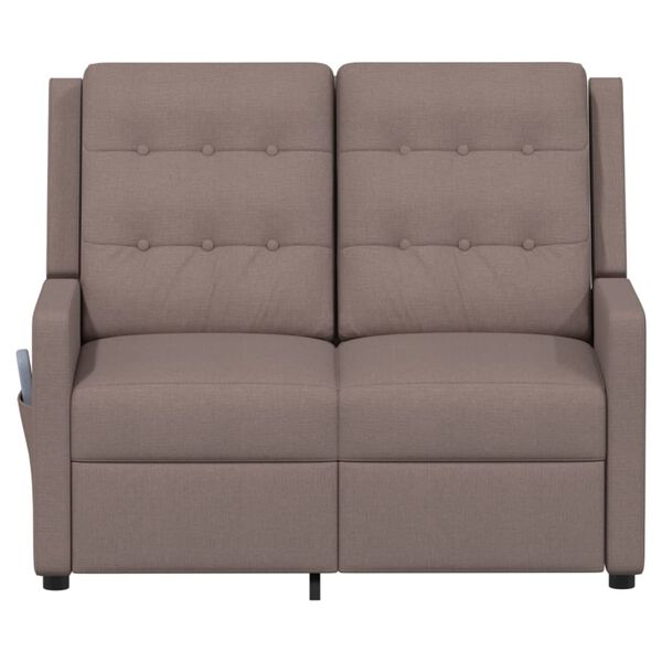 vidaXL 2-miestne skl&aacute;pacie mas&aacute;žne kreslo, sivohned&eacute;, l&aacute;tka