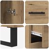 vidaXL Highboard so z&aacute;suvkou 2 pcs Remeseln&yacute; dub 69,5 x 34 x 180 cm