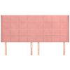 vidaXL Čelo postele so z&aacute;hybmi ružov&yacute; 183x16x118/128 cm zamat