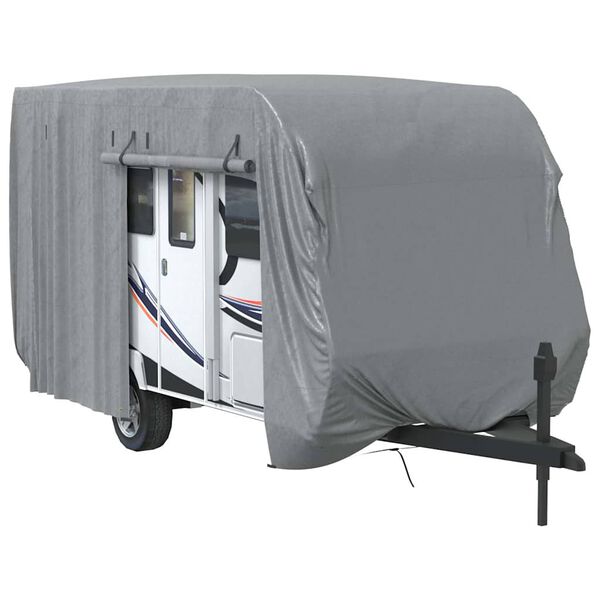 vidaXL Poťah na karavan sivý 460x250x220 cm netkaná textília