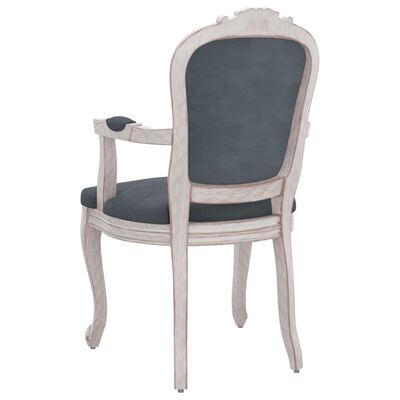 vidaXL Jedálenské stoličky 2 ks tmavosivé 62x59,5x100,5 cm zamat