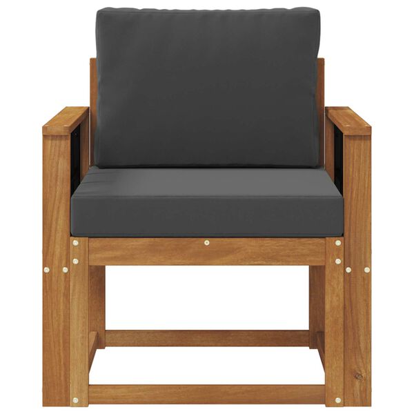 vidaXL Vonkaj&scaron;ia pohovka Mas&iacute;vne ak&aacute;ciov&eacute; drevo a polyester Pr&iacute;rodn&aacute;