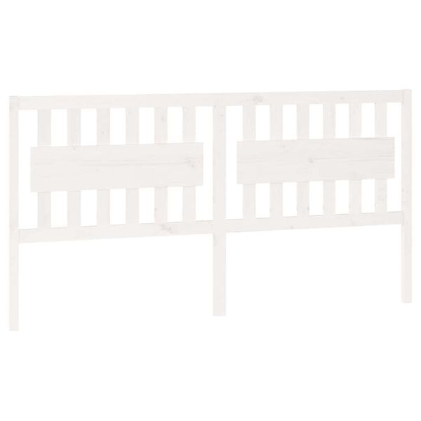vidaXL Čelo postele biele 185,5x4x100 cm mas&iacute;vna borovica