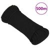 vidaXL Pracovn&eacute; lano čierne 4 mm 500 m polyester
