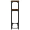 vidaXL Konzolový stolík dymový dub 75x22,5x75 cm kompozitné drevo