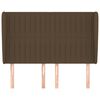 vidaXL Čelo postele so z&aacute;hybmi tmavohned&eacute; 147x23x118/128 cm l&aacute;tka