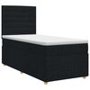 vidaXL Posteľ boxspring s matracom Čierna 90 x 190 cm L&aacute;tka