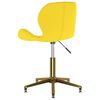 vidaXL Otáčacie jedálenské stoličky 4 ks žlté zamatové