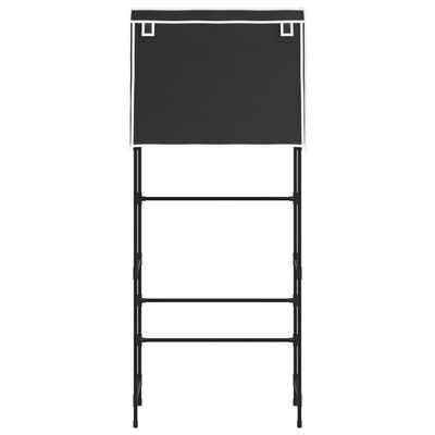 vidaXL 2-poschodový úložný regál nad práčku čierny 71x29,5x170,5 cm