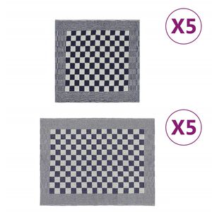 vidaXL 10-dielna s&uacute;prava uter&aacute;kov modro-biela bavlna