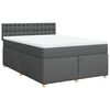 vidaXL Boxspring posteľ s matracom tmavosivá 140x190 cm látka