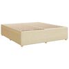 vidaXL Boxspring posteľ s matracom kr&eacute;mov&aacute; 200x200 cm l&aacute;tka