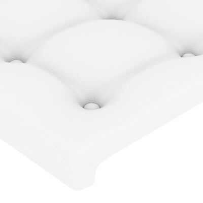 vidaXL Čelo postele so záhybmi biely 93x23x78/88 cm umelá koža