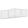 vidaXL Oblúkový gabionový kôš 400x30x100/120 cm pozinkované železo