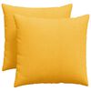vidaXL Vank&uacute;&scaron;e na pohovku 2 pcs Svetložlt&aacute; 50 x 50 cm
