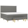 vidaXL Boxspring posteľ s matracom tmavosiv&aacute; 160x200 cm l&aacute;tka
