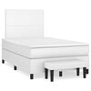 vidaXL Boxspring posteľ s matracom biela 120x200 cm umel&aacute; koža
