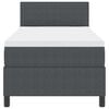 vidaXL Posteľ s pružinovým rámom Tmavo šedá a biela 100 x 200 cm