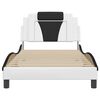 vidaXL R&aacute;m postele, Viana, s LED bez matraca, bielo čierny 100x200cm