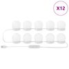 vidaXL Zrkadlov&eacute; svetl&aacute; 12 ks Biela 4,5 x 4,5 x 4,7 cm Plast