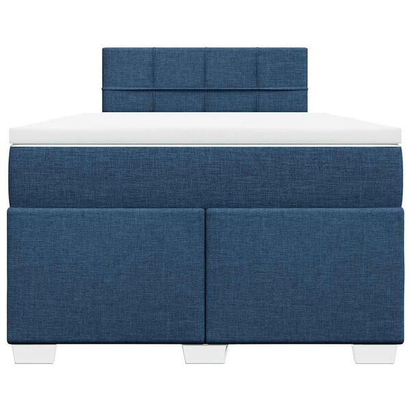 vidaXL Boxspring posteľ s matracom modr&aacute; 120x190 cm l&aacute;tka