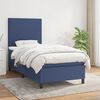 vidaXL Posteľn&yacute; r&aacute;m boxspring s matracom modr&yacute; 90x190 cm l&aacute;tka